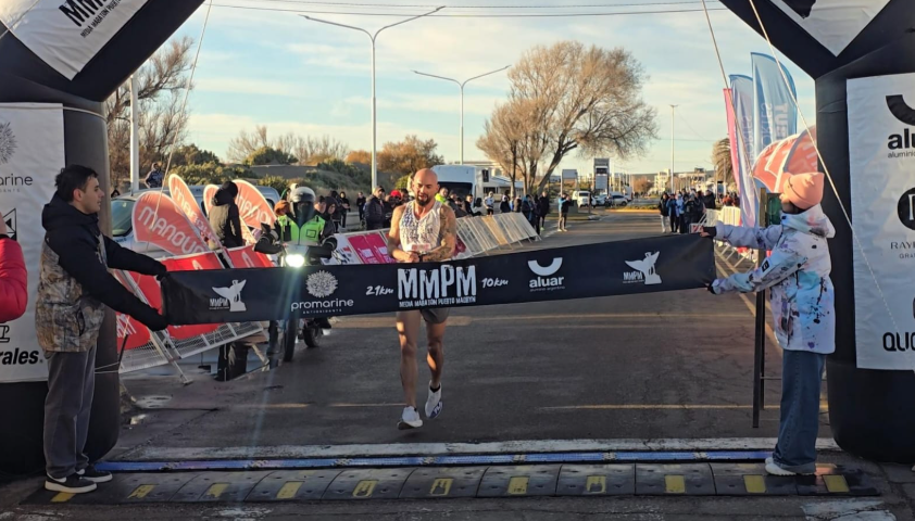 Elgorriaga y Millaguala ganaron los 21K en el regreso de la Media Maratón de Puerto Madryn