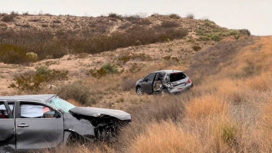 Seis heridos en un choque entre tres autos sobre la doble trocha Trelew-Madryn