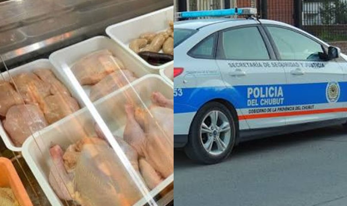 Sorprenden a técnico de cámaras robando pollos en un comercio de Puerto Madryn