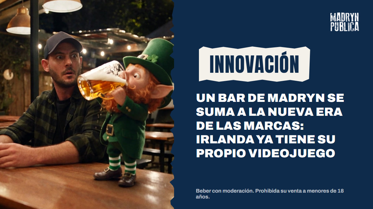 Un bar de Madryn se suma a la nueva era de las marcas: Irlanda ya tiene su propio videojuego