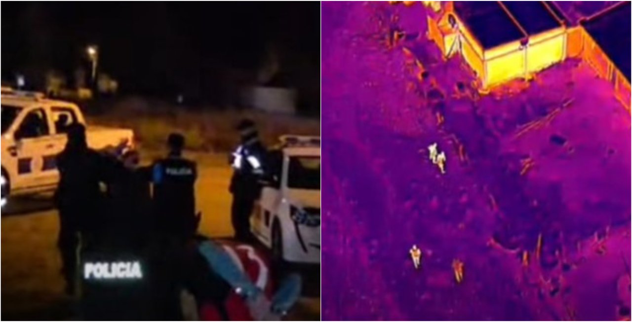 Detienen a tres hombres tras robo de ganado gracias a un dron con cámara térmica
