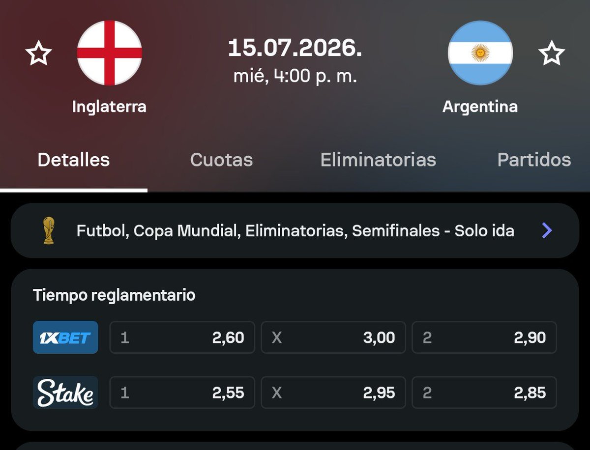 Argentina enfrenta a Inglaterra en las semifinales del Mundial 2026