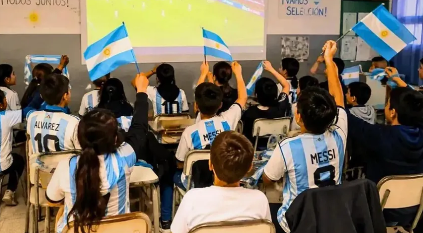 Los alumnos de Chubut podrán ver los partidos de Argentina en horario escolar