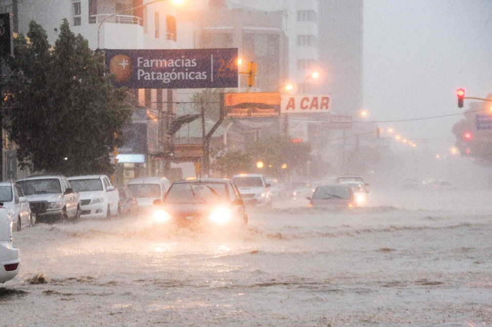 Temporal en Madryn: más de 50 mm de lluvia, evacuados y más de 100 asistencias